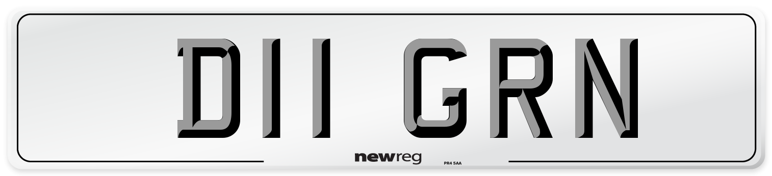 D11 GRN Number Plate from New Reg
